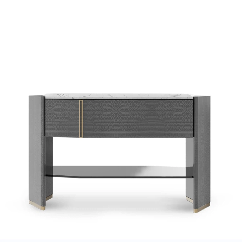 モダンでワイドなナイトスタンド